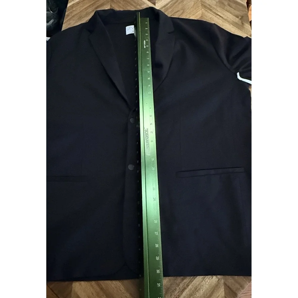 Stylus‎ Blazer Sport Coat 2 Snap Up Rayon Poly Stretch JCPenney Men's XXL New